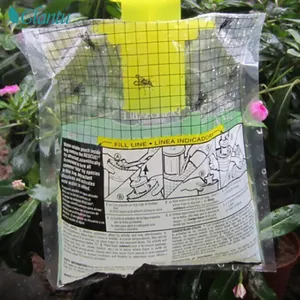 ถุงดักแมลงวันแบบใช้แล้วทิ้งสำหรับใช้ในบ้านถุงดักแมลงวันปลอดสารพิษ