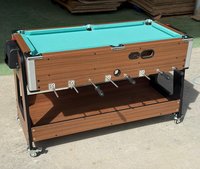 Mesa Multijuegos 5 en 1 YDZC de 57 Pulgadas OEM ODM con Fútbol, Snooker, Billar, Hockey y Sistema de Retorno de Bolas, Escritorio de Estudio para Interiores
