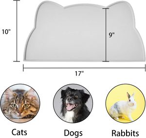 Tazón de Agua de Silicona para Mascotas, Tapete para Comida de Gatos con Bordes Elevados para el Suelo, Antideslizante e Impermeable para Perros - Product Image 3
