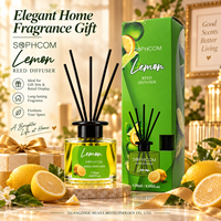 Diffuseur de parfum sans flamme classique de 120 ml avec bouteille en verre pour salon, chambre, salle de bain et bureau