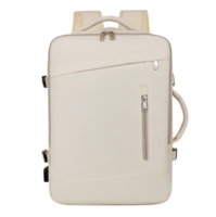 Sac à dos pour ordinateur portable en polyester neutre, fermeture éclair, grande capacité, imperméable, pour affaires et voyages, avec bretelles ergonomiques