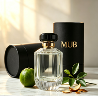 Atomiseur de parfum en verre de haute qualité 30 50 100 ml avec bouchon à sertir, vaporisateur à fine brume, flacon de parfum avec boîte