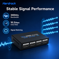 Hardrock Compact 4Kx2K untuk Splitter 1 Input 4 Output dengan Dukungan Warna Mendalam Metal 3D untuk Sistem Multi Display Showroom