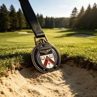 Nouvelle sacoche d'accessoires de golf légère, style vintage, avec logo embossé, design personnalisé gratuit, idéale pour les cadeaux promotionnels