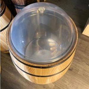 Wholesale <strong>Wood</strong> <strong>Barrel</strong> with Stainless Steel Liner Food Storage <strong>Barrel</strong> - Product Image 1