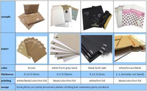 Tuỳ Chỉnh Tái Chế Giấy Kraft Ảnh Cứng Nhắc Mini Không Uốn Cong Phong Bì In Tông Mailer Ở Lại Phong Bì Phẳng Cho Bao Bì - Product Image 4