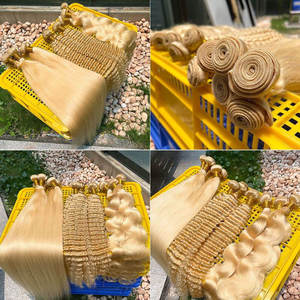 GS-Peluca de cabello humano brasileño, <span class=keywords><strong>pelo</strong></span> rizado con encaje frontal virgen, color <span class=keywords><strong>rubio</strong></span> 613, full HD, 50, 40 y 30 pulgadas - Product Image 5