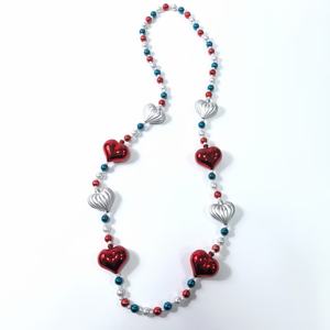 Cuentas de Corazón Atractivas en Oferta - Colgantes Metálicos Rojo, Blanco y Azul - Venta al por Mayor para San Valentín/Mardi Gras/Día de la Independencia - Product Image 4