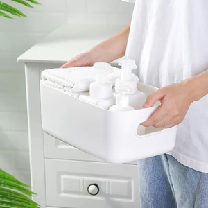 Storage Box For Desk Cosmetics Skincare Snacks Home Kitchen Use Solid Color No Lid Eco Friendly 10L Capacity - Product Image 2