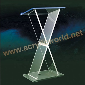Pupitre de conférence en acrylique transparent moderne pour présentations et événements - Product Image 2