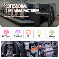 Stiker Label Cincin Cerutu Holografik Kustom, Label Emas Matte Perekat Sendiri, Grosir Label Cincin Cerutu Desain Kustom