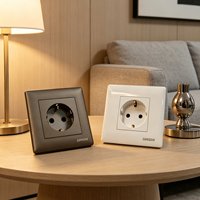 Prises murales de type E certifiées CE, norme européenne 16A 250V, prises électriques Schuko pour hôtel, appartement, bureau, projet