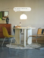 Table basse ronde en bois pour salon, balcon, restaurant, café, table à manger en bois massif