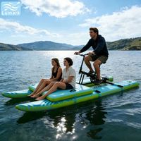 Vélo aquatique gonflable extra large avec pont flottant avant, cadre en aluminium, portable pour la plage, de Chine, Lumark OEM ODM Logo