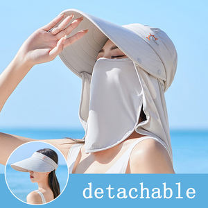 Chapeau de pêche soleil Protection UV UPF 50 + chapeau de soleil seau été hommes femmes grand <span class=keywords><strong>large</strong></span> <span class=keywords><strong>bord</strong></span> <span class=keywords><strong>Bob</strong></span> randonnée chapeaux de plein air avec sangle de chaîne - Product Image 2