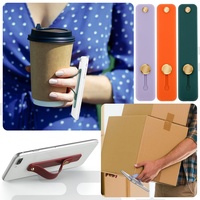 Support de téléphone pour iPhone, support de téléphone portable, support universel à poussoir, couleur unie, bracelet de poignet, poignée de téléphone pour doigt, sangle