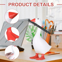 Porte-clés magnétique en forme d'oie, sculpture décorative pour la maison, décoration de bureau, sculpture en résine d'oie et de canard, support à outils pour la maison