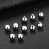 Lot de 10 perles de remplacement à sertir en acier chirurgical 316L à filetage interne pour bijoux de piercing
