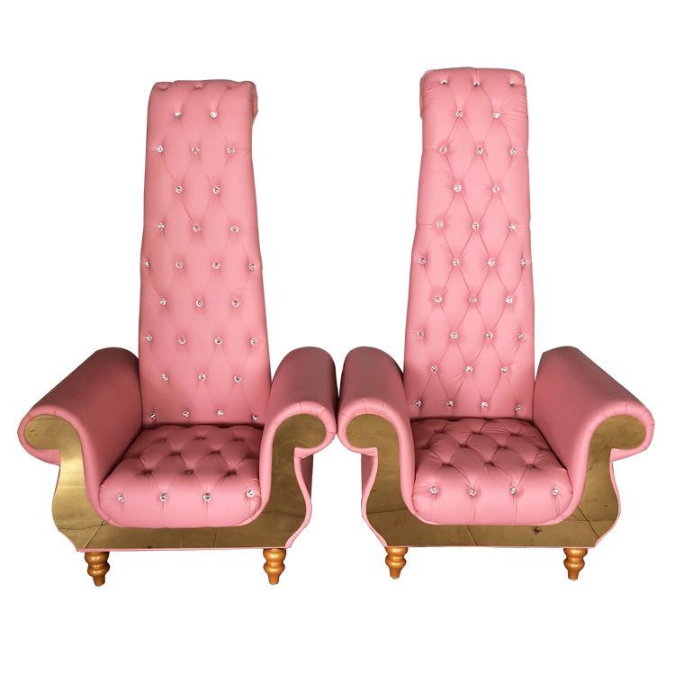 Utilisé Trône À Vendre Velours Haut Dossier Mariée Marié Décoration Royale Design Noir Chaises De Mariage Roi Et Reine Chaises