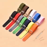 LAIHE Bracelet de montre tissé pour montres One Piece 16mm 18mm 20mm 22mm Bracelet de montre en perlon