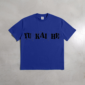 T-shirt en coton personnalisé avec logo imprimé, 305 GSM, coloré, pour hommes, vente en gros YKH Factor - Product Image 4