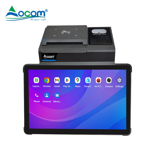OCOM POS-T1101 11-Inch Android 14 Tablet POS Terminal System for Supermarket and Restaurant Use