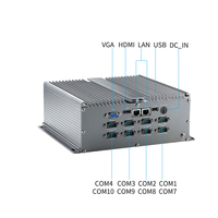 ATOM D2550 Ordenador Industrial sin Ventilador Intel, PC de Caja, 2LAN, 10COM, 10*RS232 o 6*RS485 o 5*RS422, 6USB
