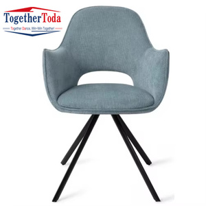 Chaise de salle à manger pivotante et rotative moderne au design nordique, élégante pour la maison, avec pieds en métal, rotation à 180 degrés - Product Image 3