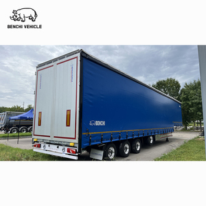 Semi-remorques à rideaux latéraux à 3 essieux de 17 mètres pour le transport de céréales en vrac de 127 mètres cubes - Product Image 4