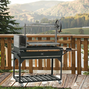 Gril de barbecue d'extérieur à structure en acier autoportant moderne de qualité supérieure Argentine/Santa Maria pour les cuisines de jardin Revêtement en poudre - Product Image 5