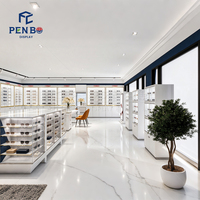 Vitrine d'exposition moderne pour magasin d'optique, présentoir personnalisé pour lunettes de soleil, vitrine LED pour lunettes, mobilier d'exposition pour opticien