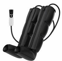 Masseur de jambes à compression d'air séquentielle avec contrôle de la minuterie, alimentation USB, batterie au lithium pour la circulation des pieds et des cuisses, soulagement du lymphœdème