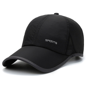 <b>Quick</b>-<b>Dry</b> 6-Panel Polyester Fabric Baseball <b>Cap</b> Summer Sun-Protective Adjustable Snapback Hat Unisex Adults Alphanumeric - Product Image 2