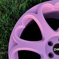 Jantes en alliage forgées sur mesure de style cœur rose 15-19 pouces pour MINI Cooper Beetle Fiat 500 Smart Fortwo 4x100 4x108 5x112