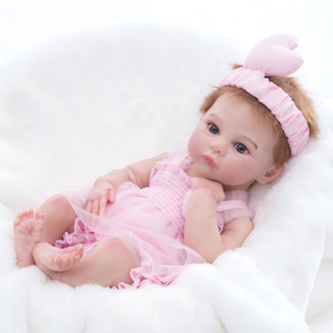 16 Zoll Silikon Baby Realistic Reborn Puppenspiel zeug Figur Rollenspiel Bildungs entwicklung Beruhigende <span class=keywords><strong>Simulation</strong></span> 2 bis 4 Jahre - Product Image 2