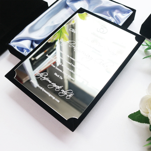 Sang Trọng Tùy Chỉnh Đầy Màu Sắc Bìa Cứng Bạc Gương Acrylic Hộp Nhung Với Satin Lót Tem Nóng Bạc Và Trắng Lá - Product Image 3