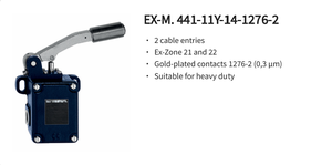 Interruptor de Posición Mecánico a Prueba de Explosiones Schmersal EX-M.441-11Y-14-1276-2 103011173, Carcasa de Hierro Fundido para Automatización - Product Image 2