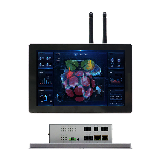 Industrial Panel PC Raspberry Pi Broadcom BCM2712 Quad Core IP65 Waterproof HMI Touch Screen All One PC with 2-16GB RAM