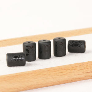 Perline Distanziatrici dei 12 Segni Zodiacali, <span class=keywords><strong>Pietra</strong></span> Tubolare con Foro Grande 14mm, Perle Sciolte per Creazione di Collane e Bracciali Fai-da-Te - Product Image 3