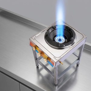 Cuisinière à <span class=keywords><strong>wok</strong></span> portable en acier inoxydable 35-40 kW, GPL, classe A, brûleur de restauration à haute efficacité énergétique, cuisinière à gaz à foyer unique super puissante - Product Image 1
