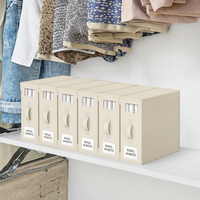 Organiseurs de draps de lit, lot de 6, boîtes de rangement pliables pour armoire à linge, organisateur de literie moderne anti-fuite (tailles King/Queen)