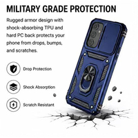 Coque arrière de luxe antichoc de haute qualité GT Factory avec béquille magnétique, étui blindé de gros avec fenêtre coulissante pour téléphone