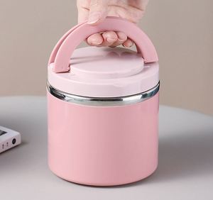 Lonchera Portátil de Alta Calidad de Acero Inoxidable 304, Color Rosa, con Logotipo Personalizado, Taza para Sopa de Desayuno, 600 ml, Apta para Microondas, Fácil de Limpiar - Product Image 2