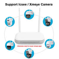ICSEE Mini NVR WiFi 10 canaux, enregistreur vidéo réseau sans fil avec micro intégré, carte TF, détection humaine, résolution 4K, décodage AI H.265