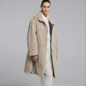 Abrigo Impermeable Tipo <span class=keywords><strong>Parka</strong></span>, Abrigo de Visón Gris de Doble Cara, Largo hasta la Rodilla, Abrigo de Manga Larga para <span class=keywords><strong>Mujer</strong></span>, Abrigo de Visón Reversible, Impermeable Verde - Product Image 1