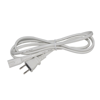 Câble d'extension de 2 m homologué US avec connecteur C8 à 2 broches, alimentation 60320, prise C7 IEC320, figure 8, prise polarisée 110 V