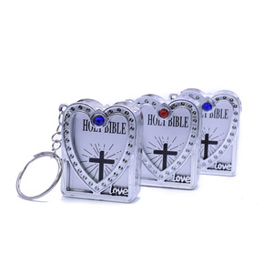 Haute Qualité Religion Souvenir Porte-clés En Gros Or Argent Mini Livre Porte-clés Personnalisé Imprimé Strass <span class=keywords><strong>Bible</strong></span> Porte-clés - Product Image 3