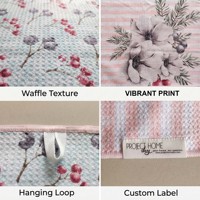 Serviette de cuisine gaufrée en microfibre personnalisée par sublimation, double face, séchage rapide, résistante à la décoloration, 350-390 GSM, 45x45-45x70 cm, idéale comme cadeau