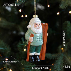 Nuevas Decoraciones Navideñas de Plástico Verde y Blanco, Adornos Colgantes Creativos y Modernos para Árboles de Navidad - Product Image 6