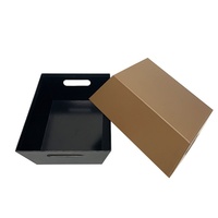 Panier-cadeau en carton coloré en forme de trapèze ouvert pour l'emballage alimentaire, sushis, aliments pour bébés, bonbons, vin, chocolat, fruits et légumes